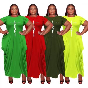 Plus size women straight dress