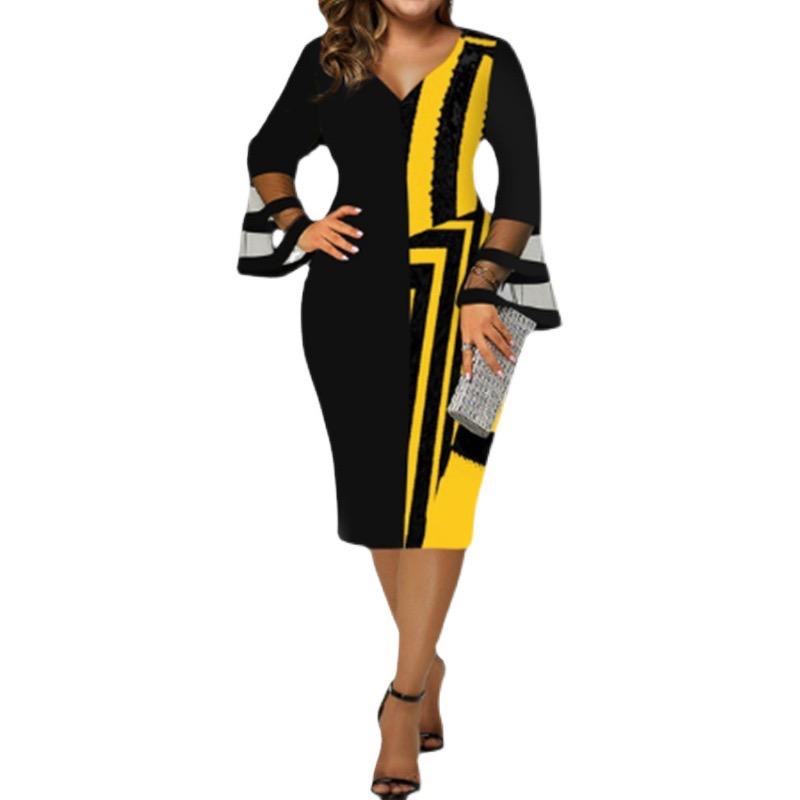 Plus size women straight dress - Image 2