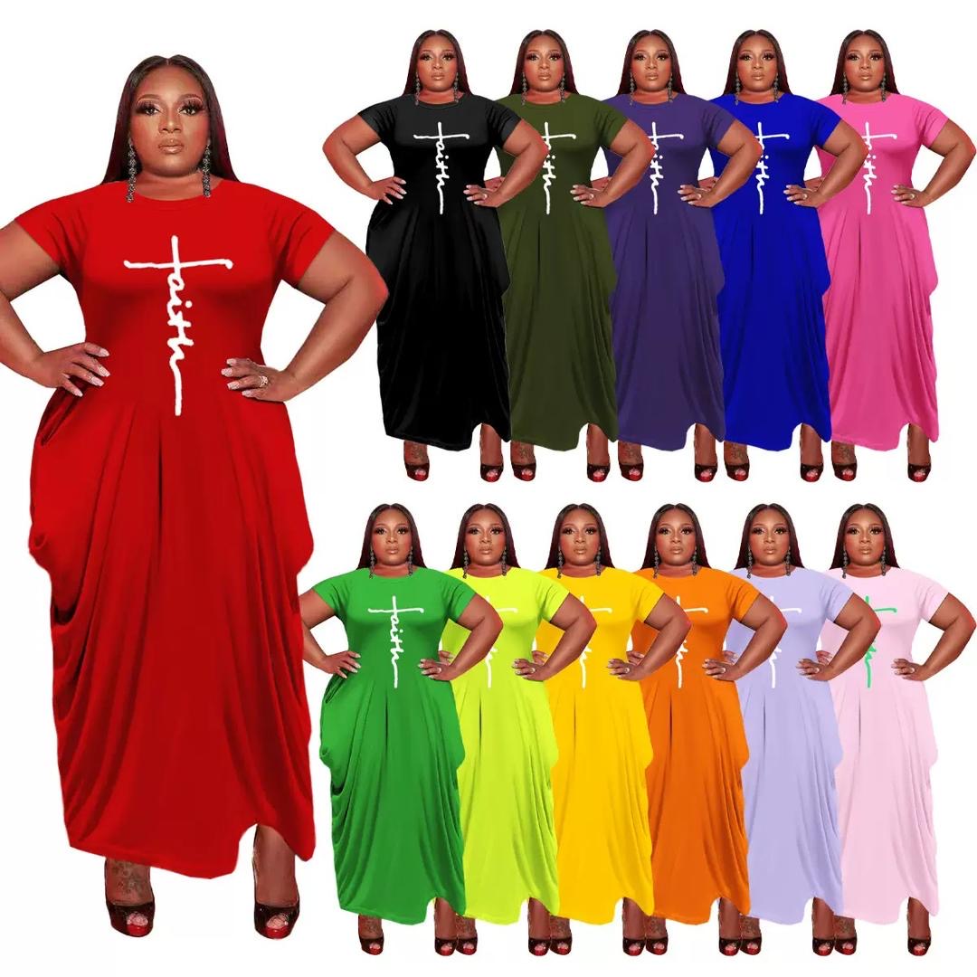 Plus size women straight dress - Image 2